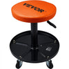 VEVOR Mechanic Stool, 250 LBS Rolling Pneumatic Creeper Garage/Shop Seat, Adjustable Height 22 in-28 in Padded Rolling Workshop Stool with Tool Tray, for Garage, Shop, Auto Repair, Black+Orange
