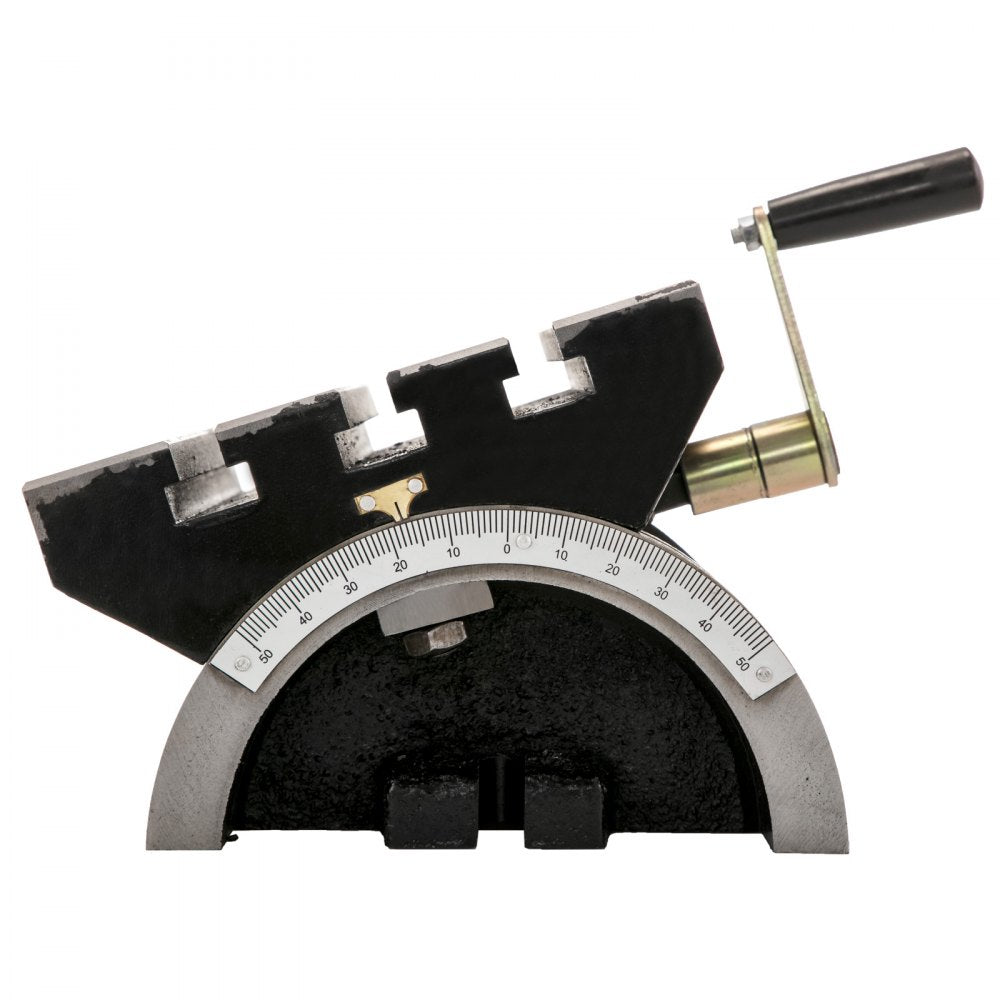 VEVOR Tilting Milling Table 7x5inch Tilting Angle Milling Machine 0-45°Adjustable Swivel Angle Plate with 3 T-slots and an Adjustable Crank Handle Heavy Duty Tilting Milling Machine for Grinding