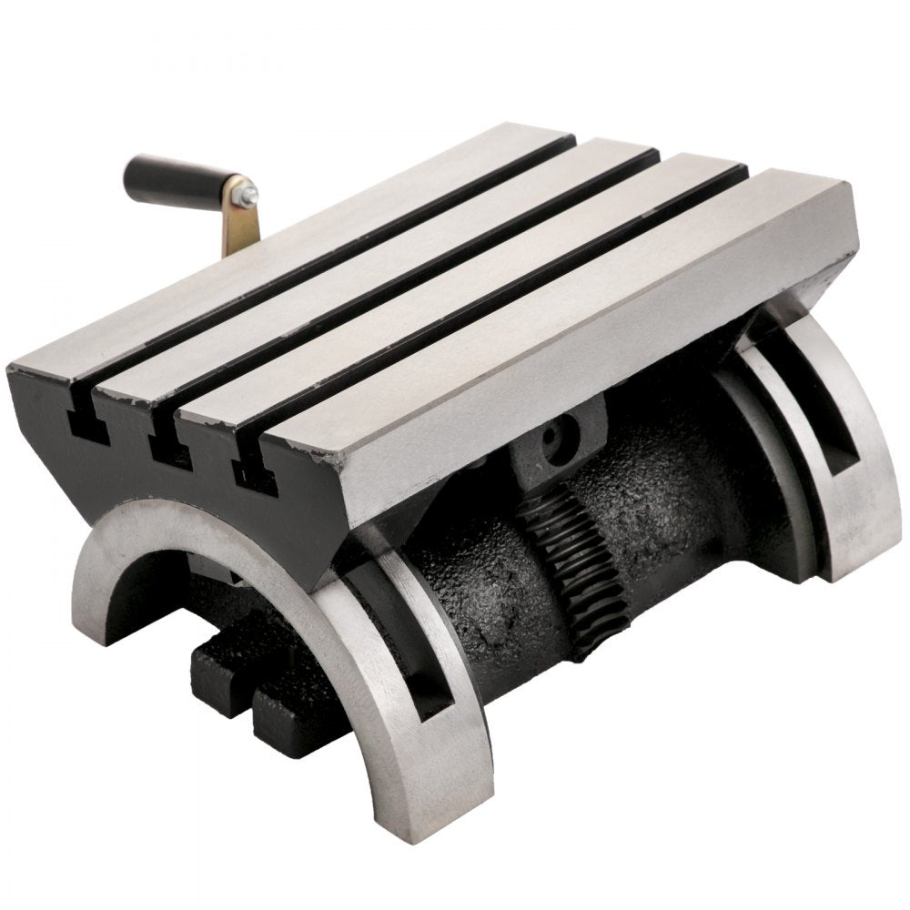 VEVOR Tilting Milling Table 7x5inch Tilting Angle Milling Machine 0-45°Adjustable Swivel Angle Plate with 3 T-slots and an Adjustable Crank Handle Heavy Duty Tilting Milling Machine for Grinding