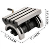 VEVOR Tilting Milling Table 7x5inch Tilting Angle Milling Machine 0-45°Adjustable Swivel Angle Plate with 3 T-slots and an Adjustable Crank Handle Heavy Duty Tilting Milling Machine for Grinding