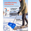 VEVOR Snow Shovel for Driveway 18" Wide Plastic Shovel with D-Grip Handle, for Home Garden Camping Outdoor Use, Steel Strip, Large Capacity Lightweight Snow Removal Tool with Extended Steel Handle