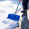 VEVOR Snow Shovel for Driveway 18" Wide Plastic Shovel with D-Grip Handle, for Home Garden Camping Outdoor Use, Steel Strip, Large Capacity Lightweight Snow Removal Tool with Extended Steel Handle