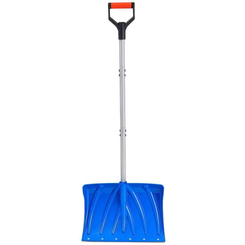 VEVOR Snow Shovel for Driveway 18" Wide Plastic Shovel with D-Grip Handle, for Home Garden Camping Outdoor Use, Steel Strip, Large Capacity Lightweight Snow Removal Tool with Extended Steel Handle