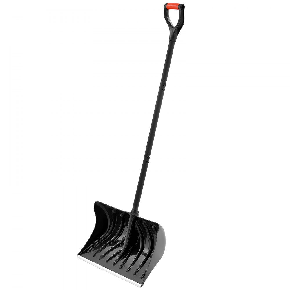 VEVOR Snow Shovel for Driveway 22" Wide Plastic Shovel with D-Grip Handle, for Home Garden Camping Outdoor Use, Aluminum Strip, Large Capacity Lightweight Snow Removal Tool with Extended Steel Handle