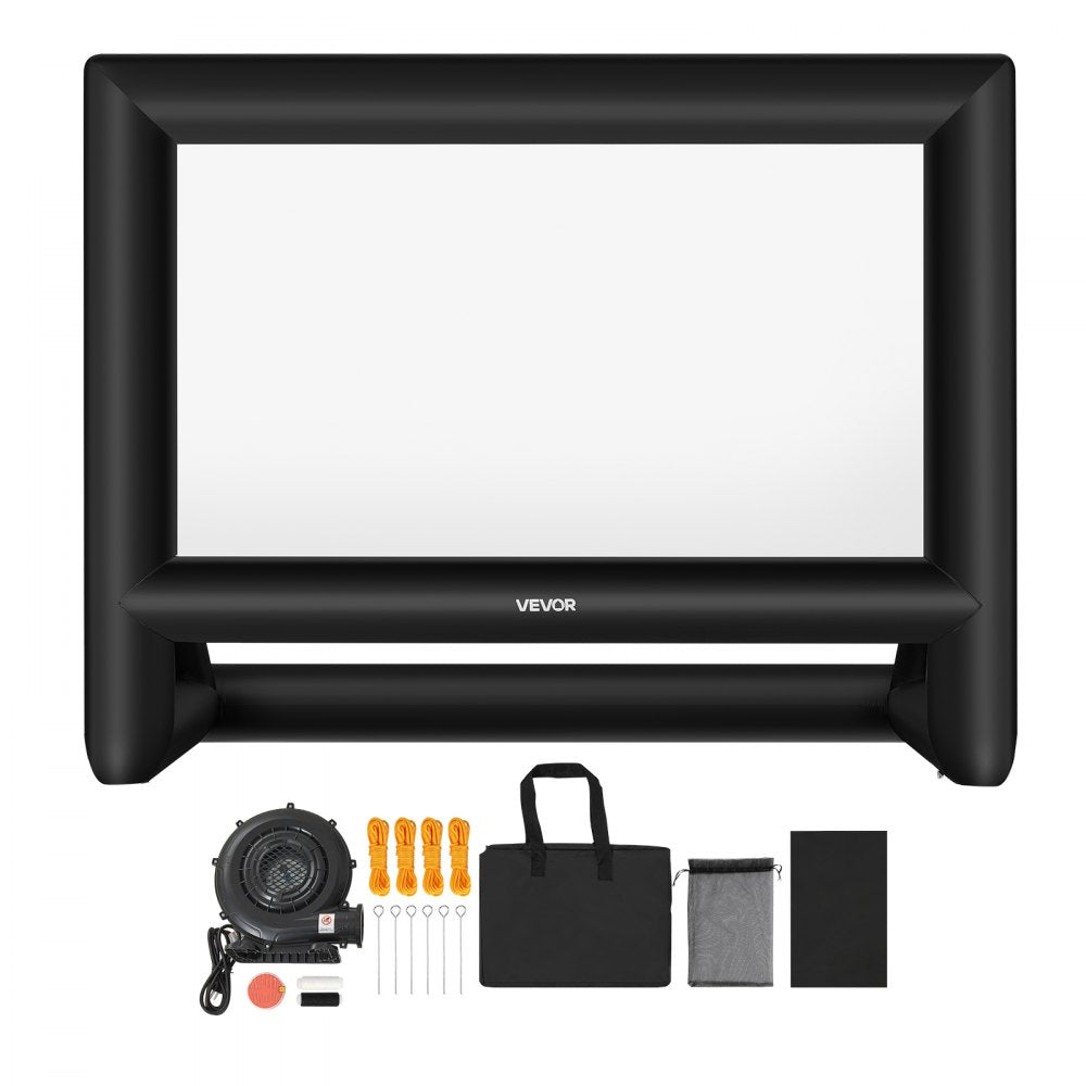 VEVOR 20FT Inflatable Movie Screen, Inflatable Projector Screen with Portable Storage Bag, 16:9 Easy Set Up Movie Projection for Outdoor Backyard, Home Theater, Theme Party
