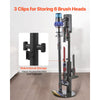 VEVOR Vacuum Stand, Compatible With Dyson V7 V8 V10 V11 V12 V15 SV10 SV12 SV14 SV18 SV21 Upright Vacuum Cleaners & Accessories, Stable Vacuum Stand Holder with 3 Clips and Adjustable Height