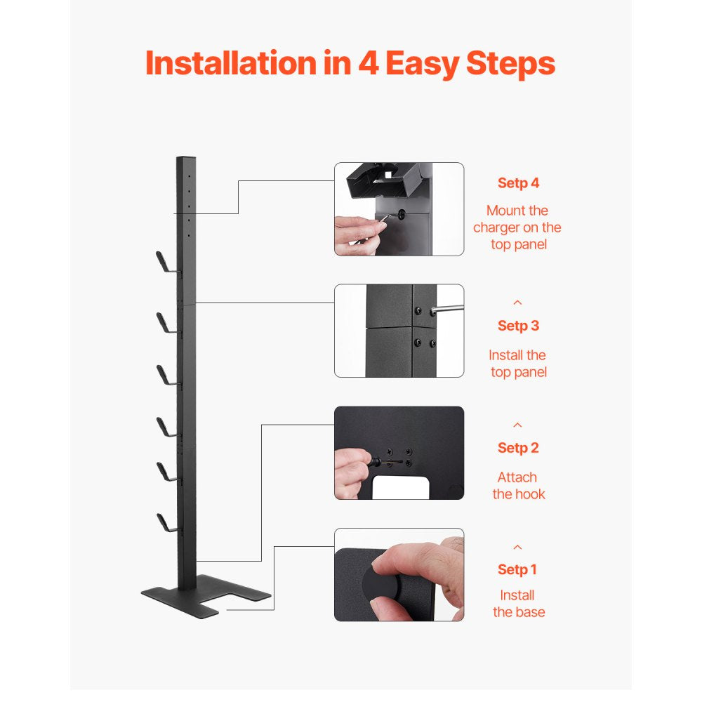VEVOR Vacuum Stand, Compatible With Dyson V6 V7 V8 V10 V11 V15, Stable Vacuum Stand Holder with 6 Hooks for Dyson DC30 DC31 DC34 DC35 DC58 DC59 DC62 D74 Cordless Upright Vacuum Cleaners & Accessories