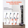 VEVOR Vacuum Stand, Compatible with Dyson G5 V15 V12 V11 V10 V8 V7 V6 Series Upright Vacuums Cleaners & Accessories, Stable Vacuum Stand Holder with 6 Hooks and Non-slip Footpads, Black