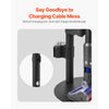 VEVOR Vacuum Stand, Compatible With V7 V8 V10 V11 V12 V15 Series Upright Vacuum Cleaners & Accessories, Stable Vacuum Stand Holder with 4 Anti-slip Pads and 3 Clips for Storing 6 Brush Heads