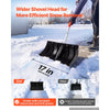 VEVOR Snow Shovel for Driveway 17" Wide Plastic Shovel with D-Grip Handle, for Home Garden Camping Outdoor, Aluminum Strip, Large Capacity Lightweight Ergonomic Snow Removal Tool, Extended Handle