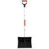 VEVOR Snow Shovel for Driveway 17" Wide Plastic Shovel with D-Grip Handle, for Home Garden Camping Outdoor, Aluminum Strip, Large Capacity Lightweight Ergonomic Snow Removal Tool, Extended Handle