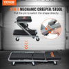 VEVOR Z-Creeper Seat, 2 in 1 Rolling Folding Car Creeper/Stool, 300 lbs Capacity Mechanic Creeper, Low Profile Creeper with 6 pcs Wheels for Garage, Shop, Auto Repair, Lay Down or Sit, Black