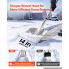 VEVOR Snow Shovel for Driveway 14" Wide Aluminum Shovel with D-Grip Handle, for Home Garden Camping Outdoor, One-Piece Aluminum Head, Large Capacity Lightweight Snow Removal Tool with Extended Handle