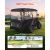 VEVOR Golf Cart Cover, Visible Full-Enclosure 2+2/4 Passenger Golf Cart, 420D Waterproof Oxford Fabric Club Car Cover Fits Most Carts Club Car, Yamaha, EZGO, Honda, PVC Coating & Windproof Hook Design