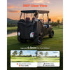 VEVOR Golf Cart Cover, Visible Full-Enclosure 2&2+2 Passenger Golf Cart, 420D Waterproof Oxford Fabric Club Car Cover Fits Most Carts Club Car, Yamaha, EZGO, Honda, PVC Coating & Windproof Hook Design