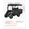 VEVOR Golf Cart Cover, Visible Full-Enclosure 2+2/4 Passenger Golf Cart, 600D Waterproof Oxford Fabric Club Car Cover Fits Most Carts Club Car, Yamaha, EZGO, Honda, PVC Coating & Windproof Hook Design