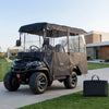 VEVOR Golf Cart Cover, Visible Full-Enclosure 2+2/4 Passenger Golf Cart, 600D Waterproof Oxford Fabric Club Car Cover Fits Most Carts Club Car, Yamaha, EZGO, Honda, PVC Coating & Windproof Hook Design