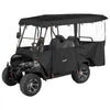 VEVOR Golf Cart Cover, Visible Full-Enclosure 2+2/4 Passenger Golf Cart, 600D Waterproof Oxford Fabric Club Car Cover Fits Most Carts Club Car, Yamaha, EZGO, Honda, PVC Coating & Windproof Hook Design