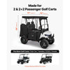 VEVOR Golf Cart Cover, Visible Full-Enclosure 2&2+2 Passenger Golf Cart, 600D Waterproof Oxford Fabric Club Car Cover Fits Most Carts Club Car, Yamaha, EZGO, Honda, PVC Coating & Windproof Hook Design