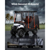 VEVOR Golf Cart Cover, Visible Full-Enclosure 2&2+2 Passenger Golf Cart, 600D Waterproof Oxford Fabric Club Car Cover Fits Most Carts Club Car, Yamaha, EZGO, Honda, PVC Coating & Windproof Hook Design