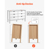 VEVOR 6 Fluted Drawer Dresser, Wooden Chest of Drawers with Sliding & Anti-tip Device, Modern Minimalist Dresser Chest, Closet Storage Organizer for Living Room, Hallway, Entryway, Light Wood