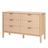 VEVOR 6 Fluted Drawer Dresser, Wooden Chest of Drawers with Sliding & Anti-tip Device, Modern Minimalist Dresser Chest, Closet Storage Organizer for Living Room, Hallway, Entryway, Light Wood