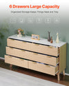 VEVOR 6 Fluted Drawer Dresser large capacity drawers image