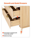 VEVOR 6 Fluted Drawer Dresser smooth and quiet drawers detail (metal slide system)