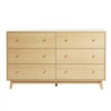 VEVOR 6 Drawer Dresser, Wooden Chest of Drawers with Sliding with Anti-tip Device, Modern Minimalist Dresser Chest, Closet Storage Organizer for Living Room, Hallway, Bedroom, Entryway, Light Wood