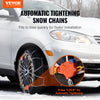 VEVOR Auto Tightening Snow Chains, Diamond Mesh Traction Wheel Chains for Anti-slip, Alloy Steel Tire Chains for Tires 265/75-15, 265/75-16, LT265/75-16, 255/75-17, LT255/75-17, 275/45-22, 265/70-16
