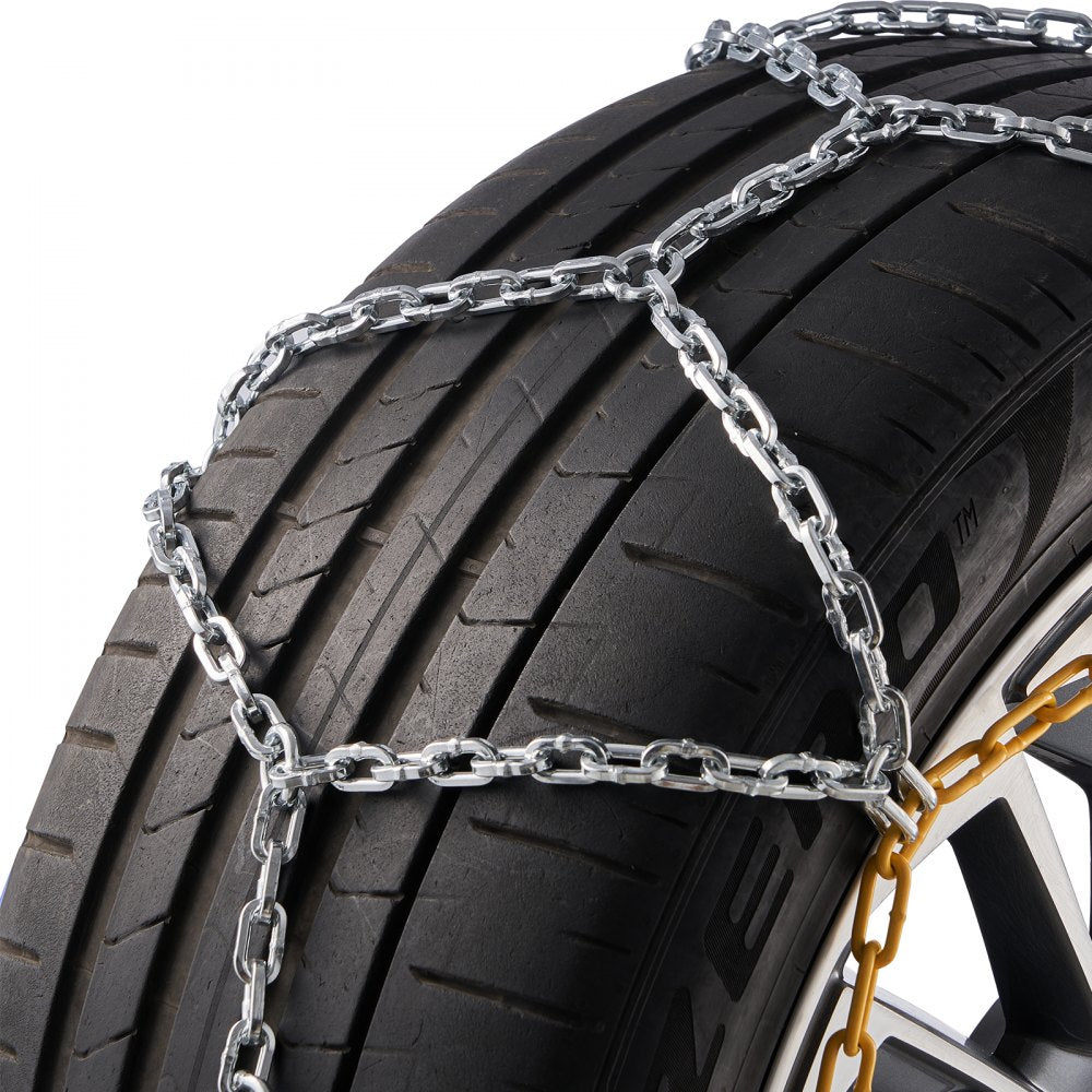 VEVOR Auto Tightening Snow Chains, Diamond Mesh Traction Wheel Chains for Anti-slip, Alloy Steel Tire Chains for Tires 265/75-15, 265/75-16, LT265/75-16, 255/75-17, LT255/75-17, 275/45-22, 265/70-16