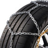 VEVOR Auto Tightening Snow Chains, Diamond Mesh Traction Wheel Chains for Anti-slip, Manganese Alloy Steel Emergency Tire Chains for Cars, Pickups, SUVs, and Trucks (Set of 2)