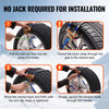 VEVOR 8 PCS Snow Chains, Tire Traction Wheel Chains for Tire Width 9.2-11.2 in/235-285 mm, Manganese Alloy Steel Emergency Tire Chains for Cars, Pickups, SUVs, and Trucks