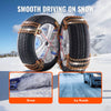 VEVOR 16 PCS Thickened Snow Chains, Tire Traction Wheel Chains for Tire Width 8-8.8 in /205-225 mm, Manganese Alloy Steel Emergency Tire Chains for Cars, Pickups, SUVs, and Trucks