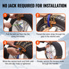 VEVOR 16 PCS Thickened Snow Chains, Tire Traction Wheel Chains for Tire Width 8-8.8 in /205-225 mm, Manganese Alloy Steel Emergency Tire Chains for Cars, Pickups, SUVs, and Trucks