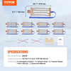 VEVOR 16 PCS Thickened Snow Chains, Tire Traction Wheel Chains for Tire Width 8-8.8 in /205-225 mm, Manganese Alloy Steel Emergency Tire Chains for Cars, Pickups, SUVs, and Trucks