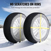 VEVOR Thickened Snow Socks for Tires, Full Coverage Tire Socks with Polyester Fiber, Snow Traction Tire Cover for Car, SUV, Pickup and Truck (Pack of 2)-Large