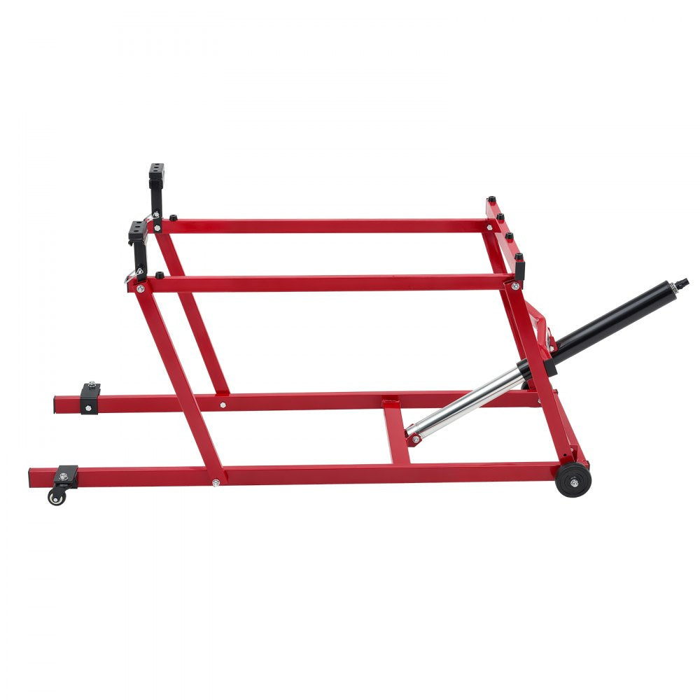 VEVOR Snowmobile Dolly Lift Stand 5.5"-28" Lift Height & Manual Hand Crank, 1000LBS Load Capacity with Wheels, Heavy-Duty Steel Support, Foldable Snowmobile Lifting Stand for Easy Maintenance & Repair