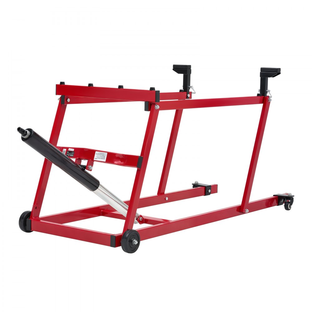 VEVOR Snowmobile Dolly Lift Stand 5.5"-28" Lift Height & Manual Hand Crank, 1000LBS Load Capacity with Wheels, Heavy-Duty Steel Support, Foldable Snowmobile Lifting Stand for Easy Maintenance & Repair