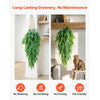 VEVOR Artificial Ferns, 12 Pcs Fake Hanging Boston Fern Bush Plant with 32 Inch Hanging Length, Plastic Faux Greenery for Indoor/Outdoor Decor, For Wall, Wedding Party, Home, Porch Garden, No Basket