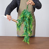 VEVOR Artificial Ferns, 12 Pcs Fake Hanging Boston Fern Bush Plant with 32 Inch Hanging Length, Plastic Faux Greenery for Indoor/Outdoor Decor, For Wall, Wedding Party, Home, Porch Garden, No Basket