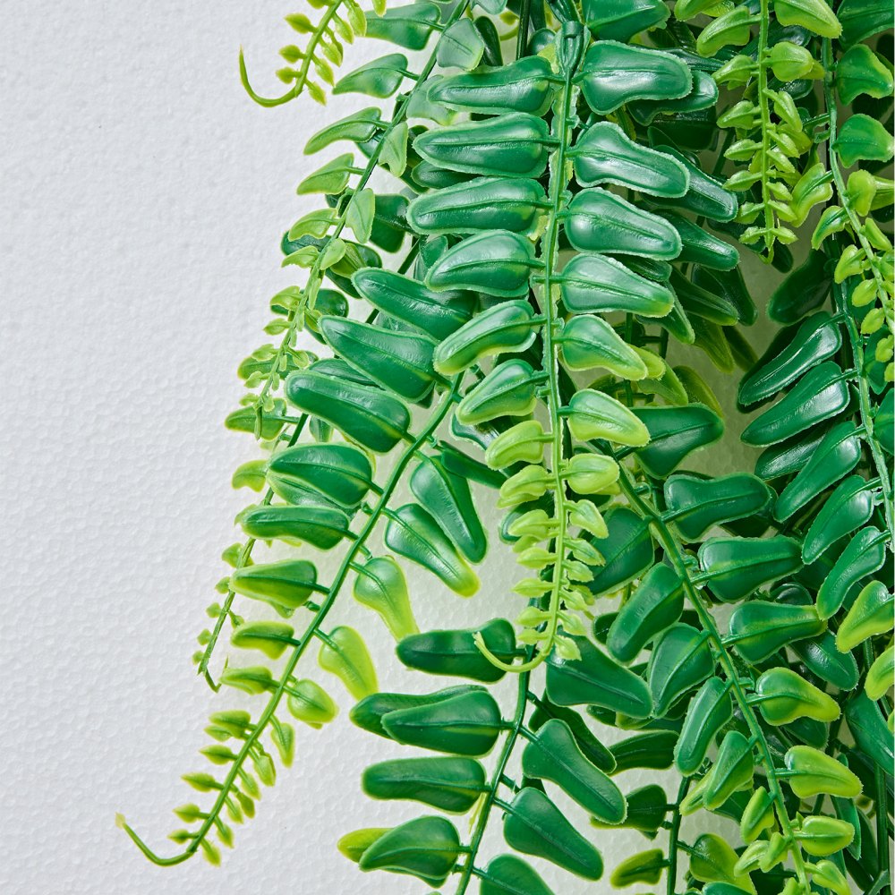VEVOR Artificial Ferns, 12 Pcs Fake Hanging Boston Fern Bush Plant with 32 Inch Hanging Length, Plastic Faux Greenery for Indoor/Outdoor Decor, For Wall, Wedding Party, Home, Porch Garden, No Basket
