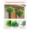 VEVOR Artificial Ferns, 2 Pcs Fake Hanging Boston Fern Bush Plant with 23 Inch Hanging Length, Plastic Faux Greenery for Indoor and Outdoor Decor, For Wall, Wedding Party, Home, Porch Garden, Office