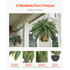 VEVOR Artificial Ferns, Natural Spread Diameter 37-41 Inch, Large Hanging Fake Boston Ferns, Sunlight Resistant Fake Plant Wall Decor with 80 Branches and Flowerpot, Faux Fern for Home Office Outdoor
