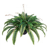 VEVOR Artificial Ferns, Natural Spread Diameter 37-41 Inch, Large Hanging Fake Boston Ferns, Sunlight Resistant Fake Plant Wall Decor with 80 Branches and Flowerpot, Faux Fern for Home Office Outdoor