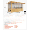 VEVOR Wooden Greenhouse 6'x12' Walk-In Green House Kit Pergola Sloped Roof, for Outdoor Garden Backyard, Heavy Duty Fir Wood with Polycarbonate Panels, Foldable Shelves, Tool Rails & Lockable Door