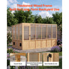 VEVOR Wooden Greenhouse 6'x12' Fir Wood Walk-In Greenhouse Kit Sloped Roof, for Outdoor Garden Backyard, Heavy Duty Green House with Polycarbonate Panels, Foldable Shelves, Tool Rails & Lockable Door