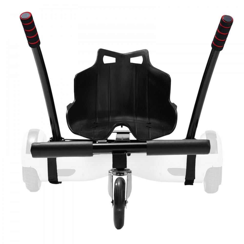 VEVOR Hoverboard Seat Attachment(Not included hoverboards), for 6.5" 8" 8.5" 10" Hoverboards, with LED Lights, Grips Control, Adjustable Frame Length and 220 LBS Load Capacity, Hover Board Go Karts Accessory, for Kids Adults