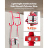 VEVOR Fire Escape Ladder, 2-Story 13FT Retractable Emergency Fire Ladder, Lightweight Aluminum Alloy Safety Escape Ladders with Sturdy Polyester Strap, Anti-Slip Rung & Wide Steps, 1000LBS Max Loading