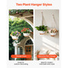 VEVOR Hanging Planters, 10 Inch Self-Watering Hanging Planter, 2 Pack Flower Pots with Drainage Hole & 2 Kinds of Plant Hangers, Plastic Basket Pots, for Garden Home Decor, Indoor & Outdoor Plants